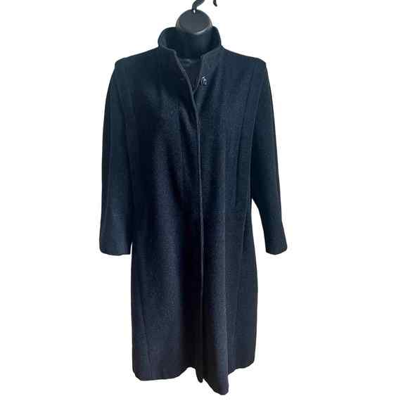 Priscilla of Boston Jackets & Blazers - Forecastor of Boston Womens Trench Pea Coat Button Front Long Line Black 9/10